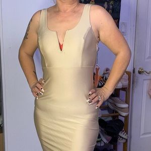 Gild silk tight dress